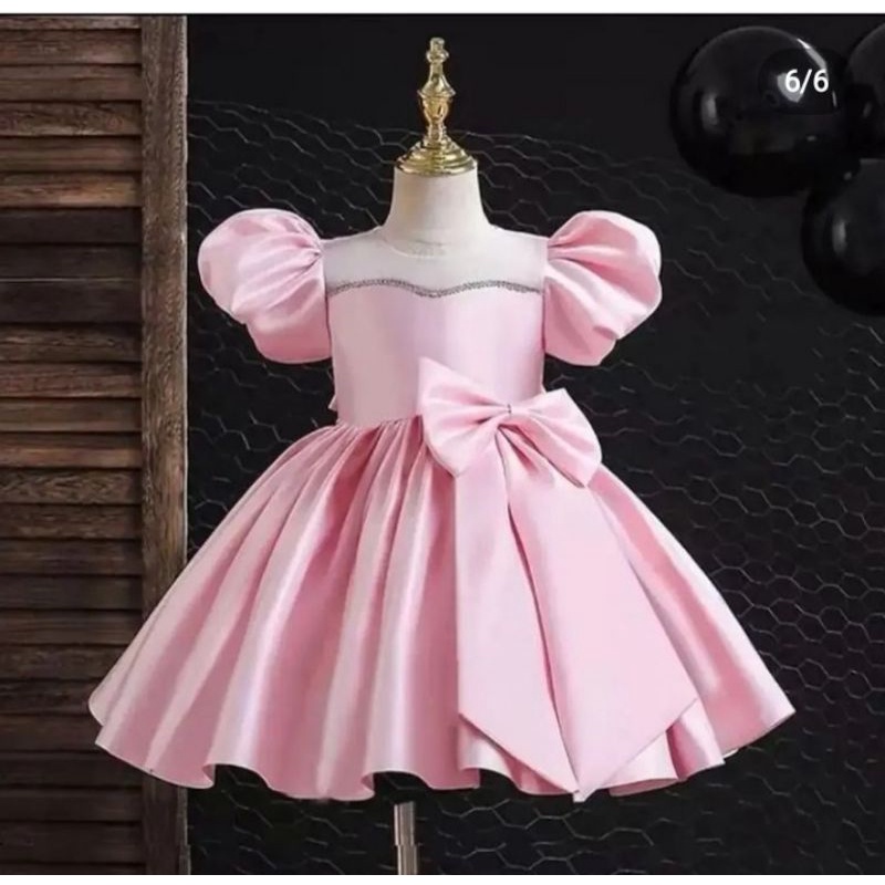 gaun anak perempuan tangan balon/ Dres anak mewah ,baju anak brithday ulang tahun