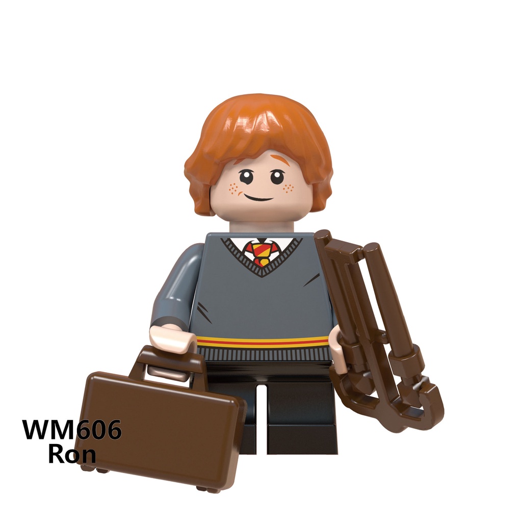 Wm6047 Mainan Action Figure Mini Karakter Harry Potter Ron Weasley Hogwarts Quirrell Filch