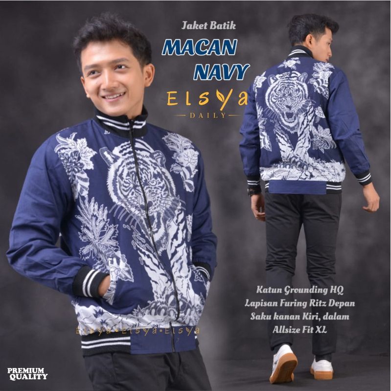 Jaket Pria Motif Batik, ada Furing