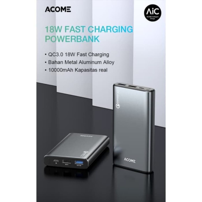 Promo Acome Ap102 Powerbank 10000 Mah Qc 3.0 Vooc - Garansi 18 Bulan Terbatas