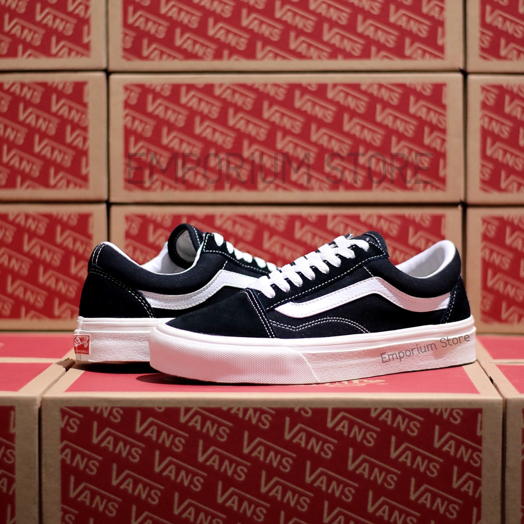 Vans Old Skool OG Black White / Vans Oldskool OG Hitam Putih