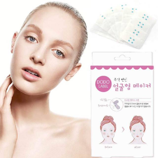 [40pcs] Takarai Selotip Penirus Wajah Tirus Tanpa Operasi - Dodo Label Stiker Korea Face Lift Tape For V Shape