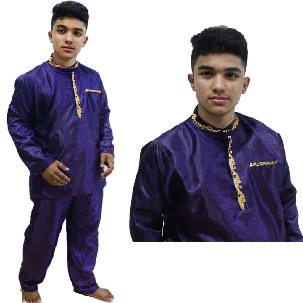 Setelan baju koko teluk belanga koko melayu