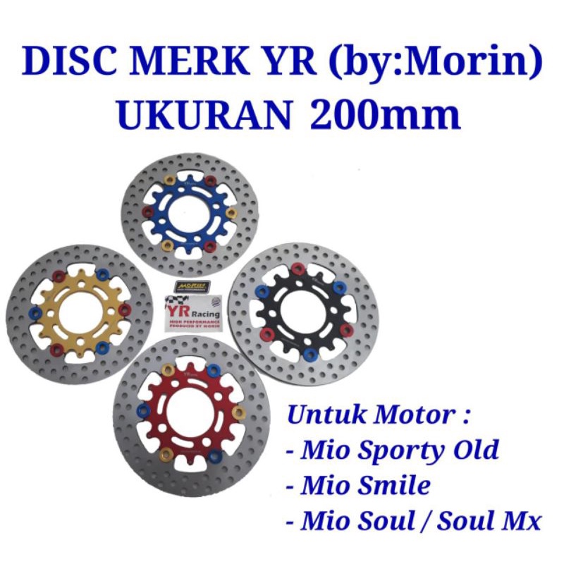 Disk Merk YR Ukuran 200mm Mio Sporty Mio Smile Mio soul / Soul Mx - Biru