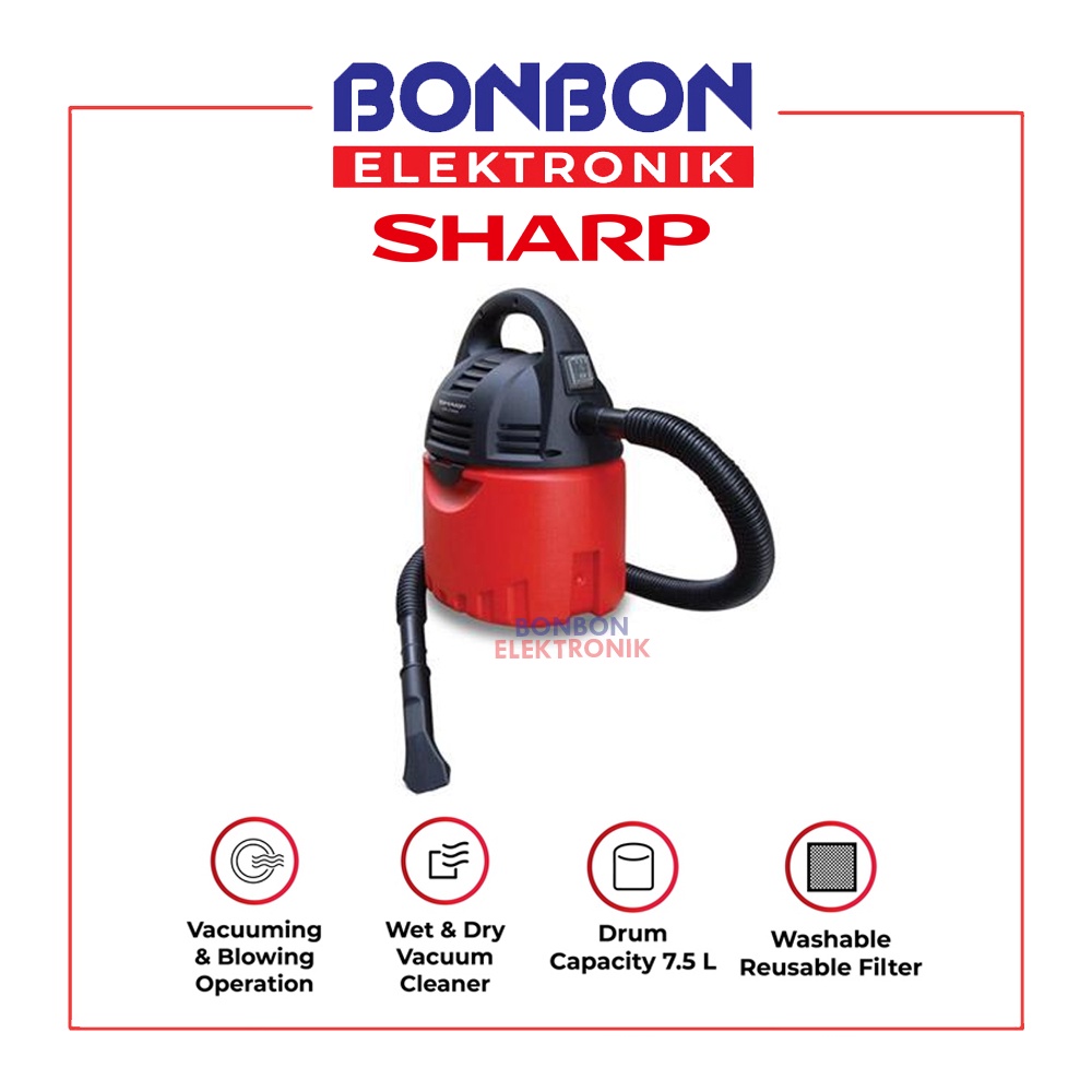 Sharp Wet and Dry Vacuum Cleaner EC-CW60 / ECCW60 Penyedot Debu