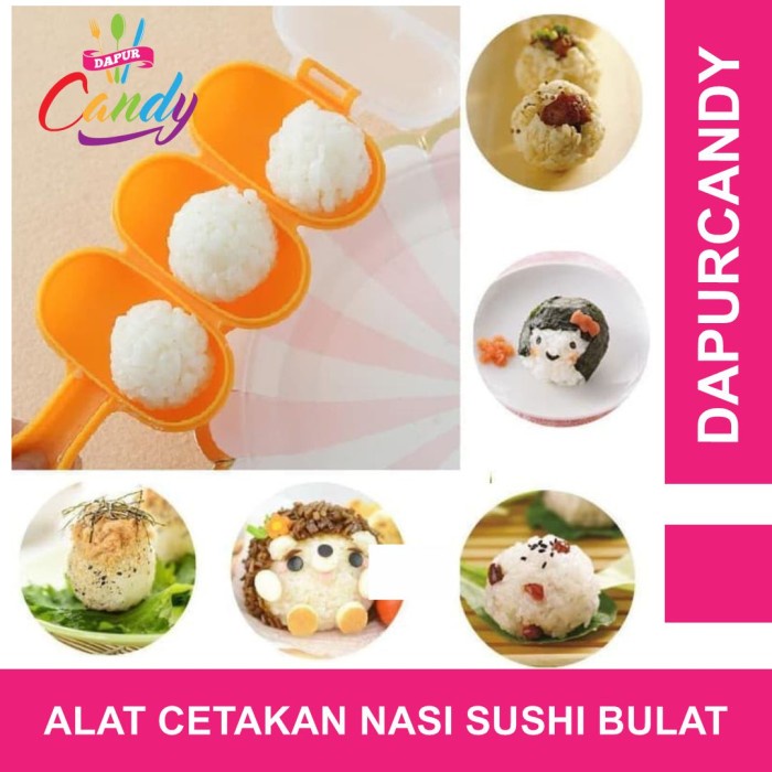 Roller-Maker-Sushi- Dapurcandy - Cetakan Nasi Bulat Sushi Bekal Anak Rice Roll Mold -Sushi-Maker-