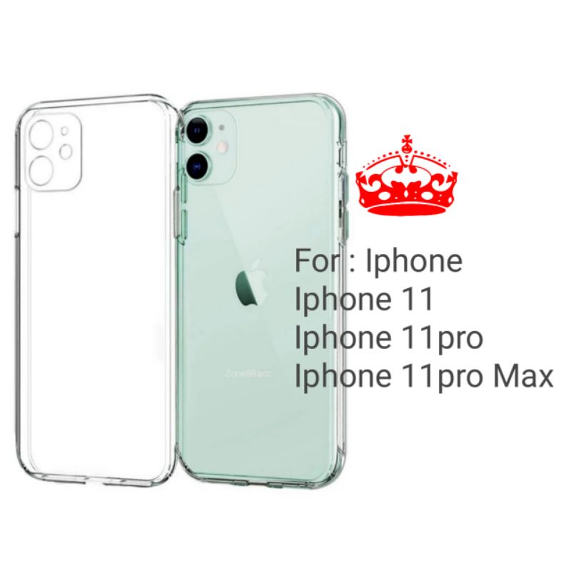 Iphone 11 Pro Max 11pro 11promax Softcase Silicon Ultrathin Clear Case TPU Casing Bening Transparan Pelindung Belakang Full Lensa kamera iphone 6.1 5.8 6.7