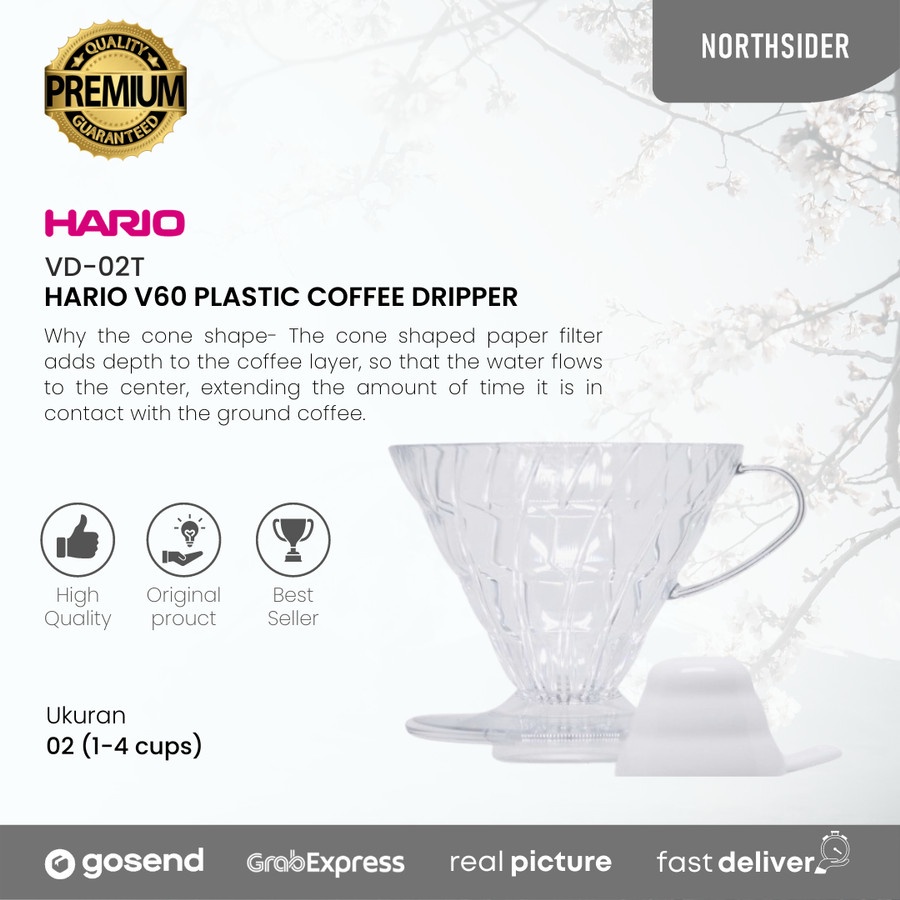 HARIO V60 PLASTIC COFFEE DRIPPER CLEAR | Dripper Kopi