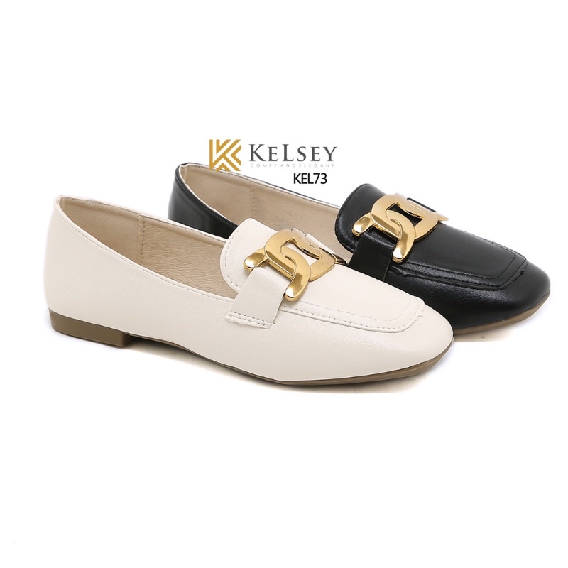 Nicole Sepatu FlatShoes Kerja Wanita Kelsey Import KEL73