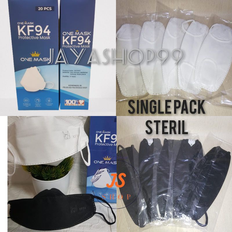 Masker KF94 ONE MASK Single Pack Steril 4PLY ISI 10/20/25 PREMIUM KEMENKES