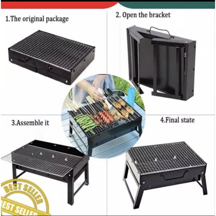 Super grill alat panggang super praktis pemanggang portable bbq sosis