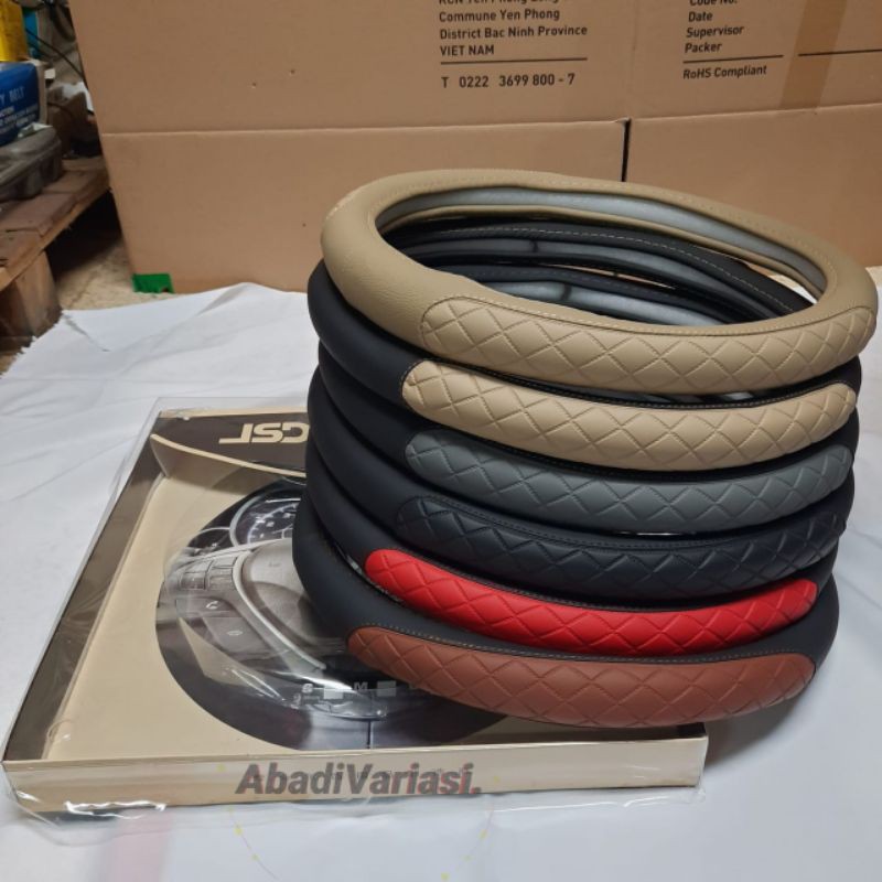 Sarung Stir JSD Mobil Kulit Sintetis Bahan Tebal Universal