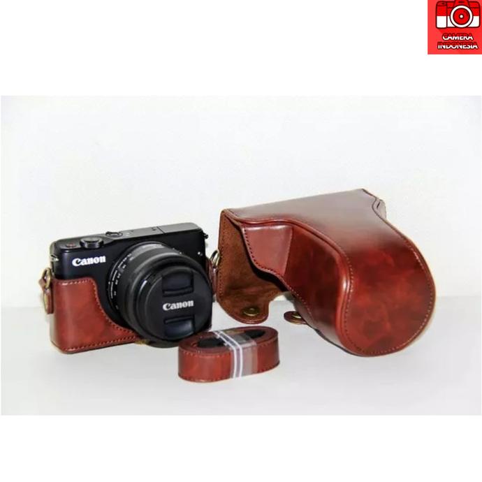 Leather Case/Tas Kulit Kamera Canon EOS M10 M100 M200 Mirrorless