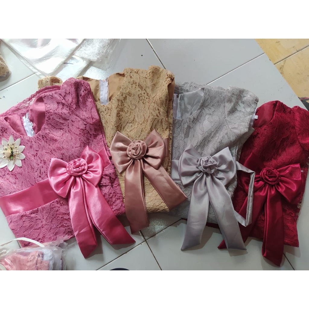 GAUN BROKAT CORD GLITTER MAYUNG MODEL BUNGA PITA