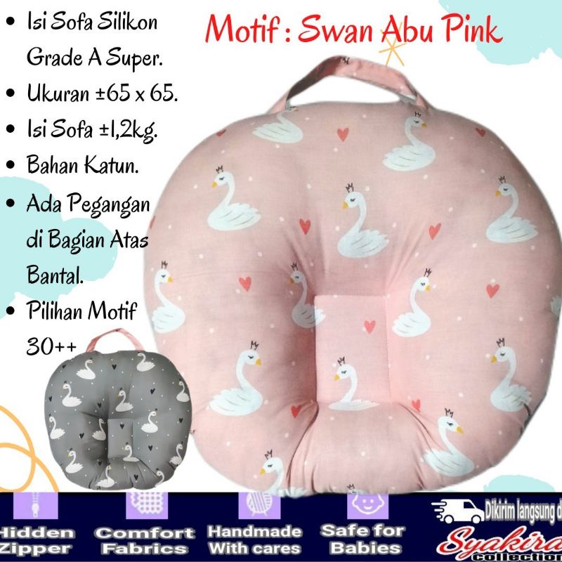 Bantal sofa Bayi motif segitiga biru