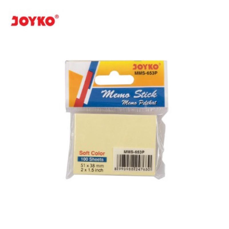 Kertas Memo Kecil Joyko MMS-653P Stick Sticky Note Notes Tempel Meja Belajar Kantor