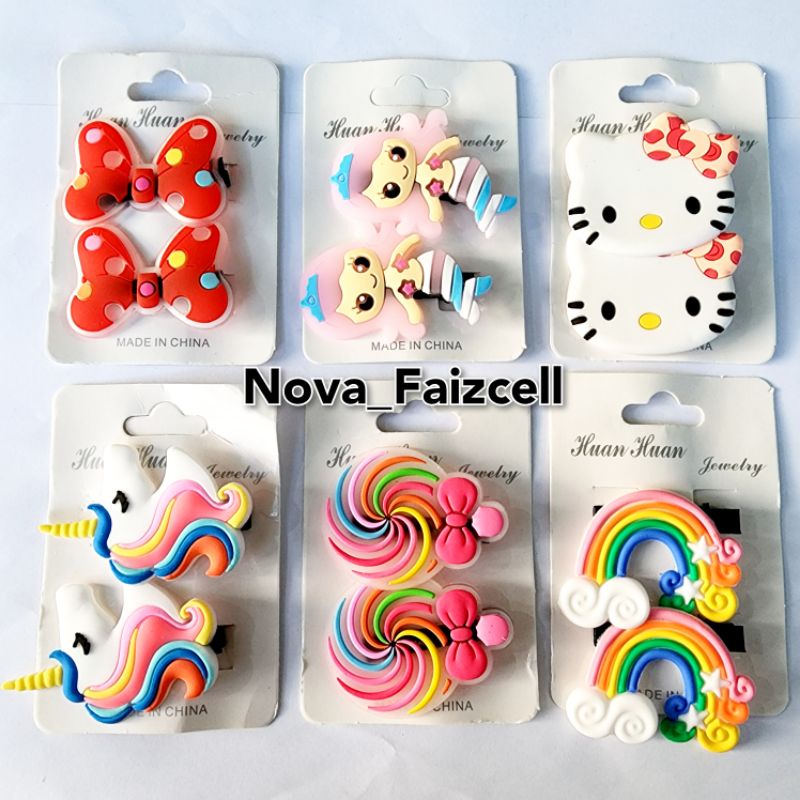 Jepit Rambut poni Anak Jumbo Jepitan Ala Korea ( isi 2pcs / Set )