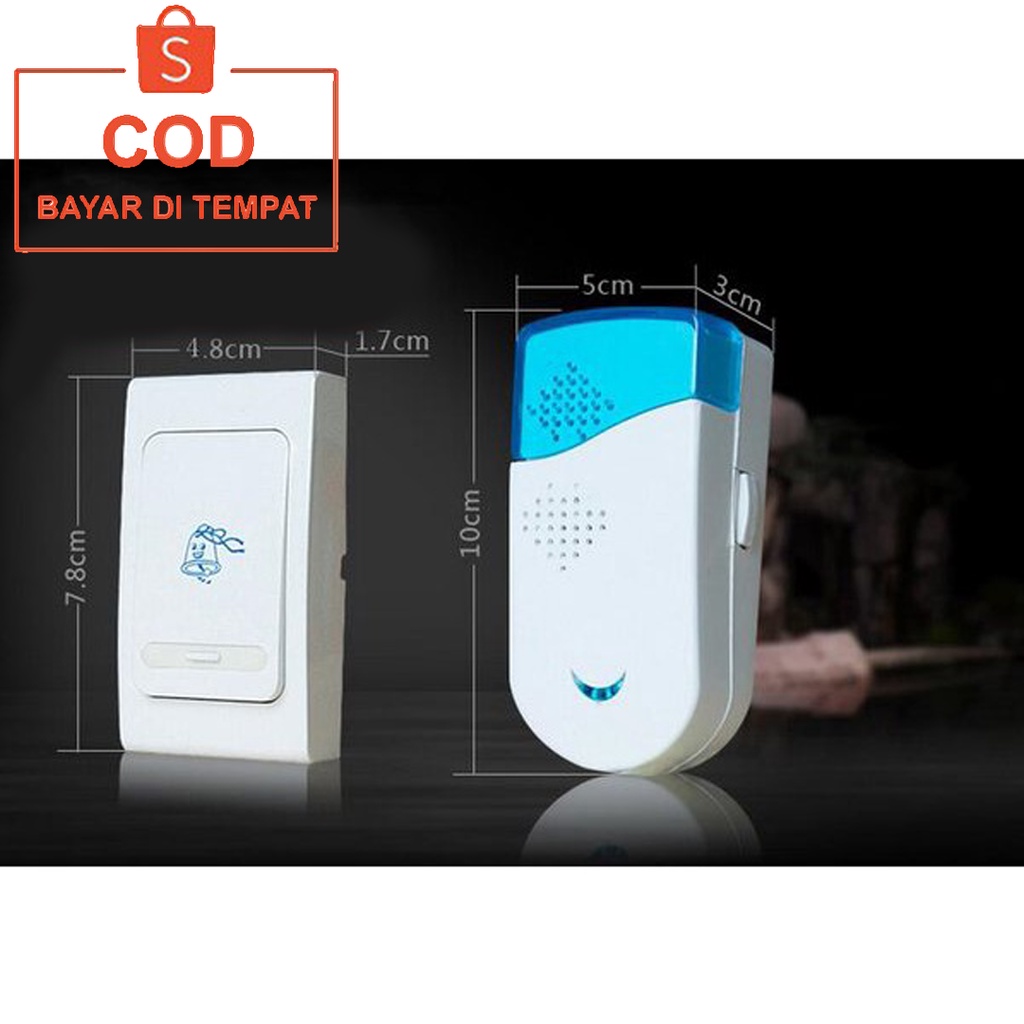 ✅COD Bel Pintu Rumah Tanpa Kabel Desain Wireless 37 Bunyi Suara Bell