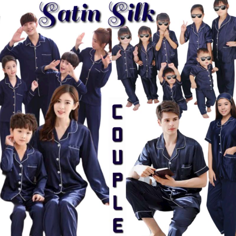 Piyama Satin Silk Bisa Pasangan Ibu Dan Anak Nevi