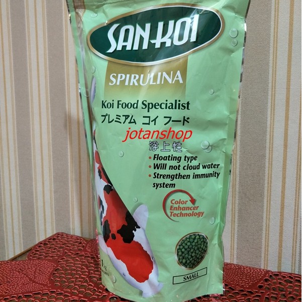 Sankoi San Koi Spirulina Small S Pakan Makanan Ikan Koi 1kg 1 kg
