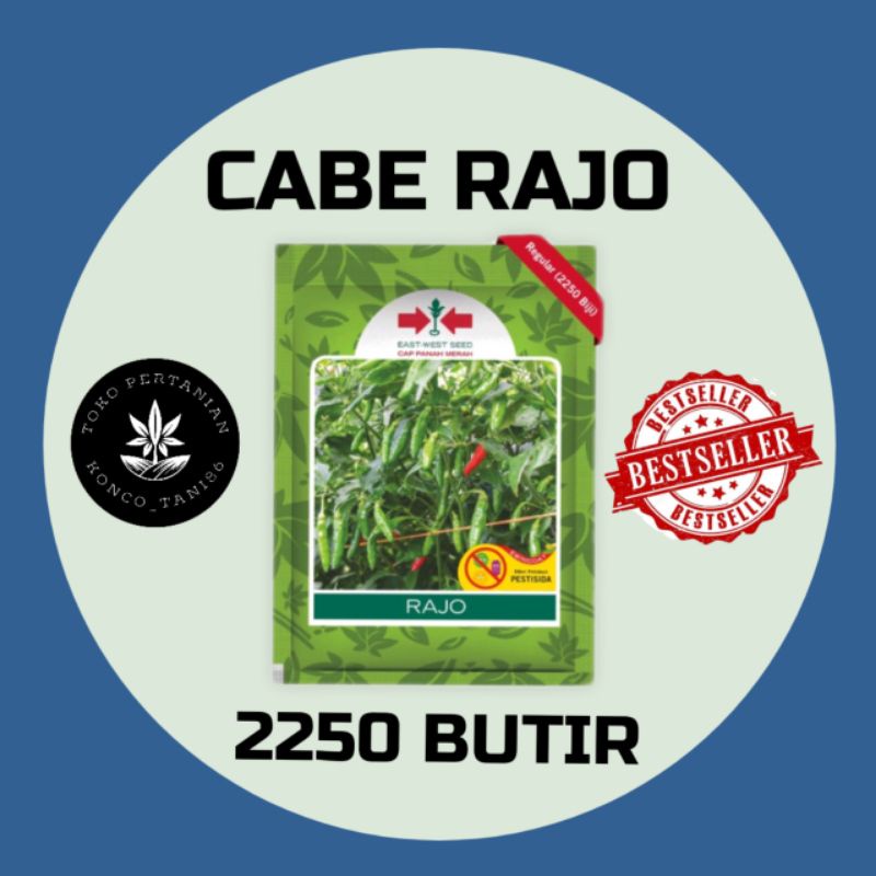 Benih Cabe Rajo (Rawit hijau ) 2250 biji Cap Panah merah