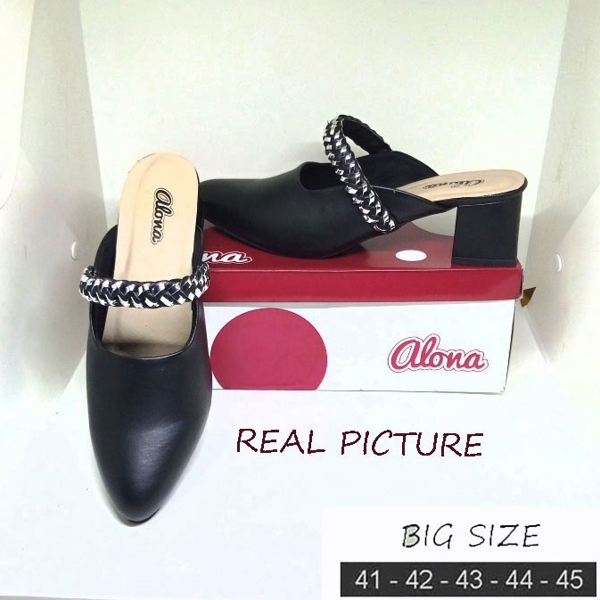 Sepatu Bustong wanita BIG SIZE 41-42-43-44-45 hAK tAHU 5cm Sandal Sepatu Formal ibu ibu kondangan pe