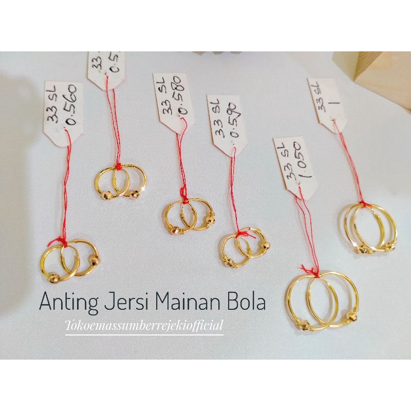 XT4* anting jersi mainan bola / anting jersi / anting / anting emas / anting emas 300 / anting emas 