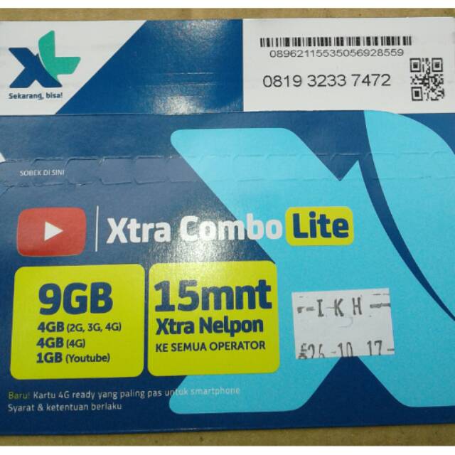 KARTU PERDANA INTERNET XL 9 GB