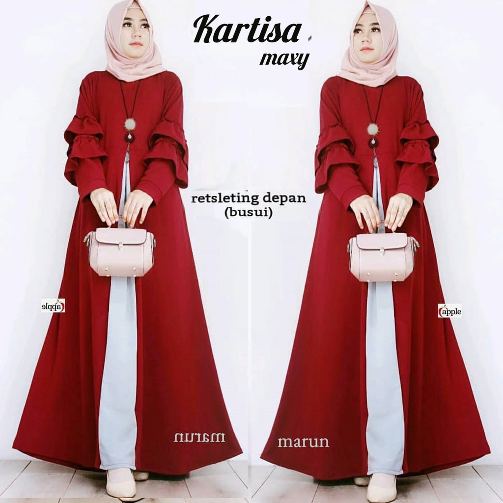 Kartisa Maxy Dress / Faashion Muslim / Dress Muslim AP / Berukuran One SIze