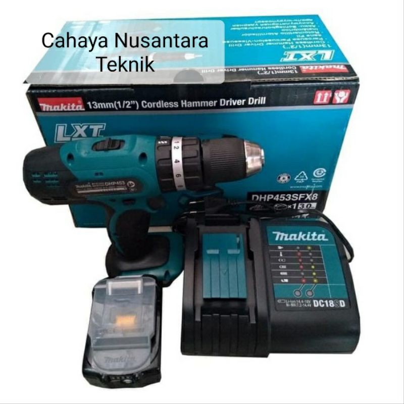 Makita Asli 18Volt Bor Baterai Cordless Hammer Drill DHP453