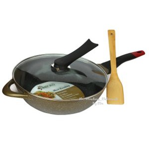 Dijual Omicko Multi Use Wok Ceramic Marble Cookware 32Cm Murah