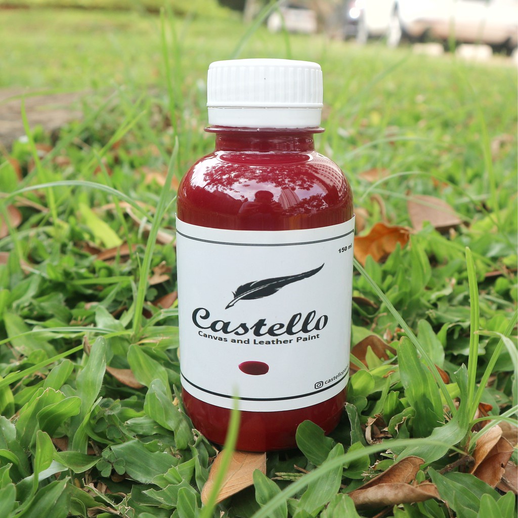 

Cat Castello Sepatu dan Tas Maroon Khusus Kulit & Kanvas