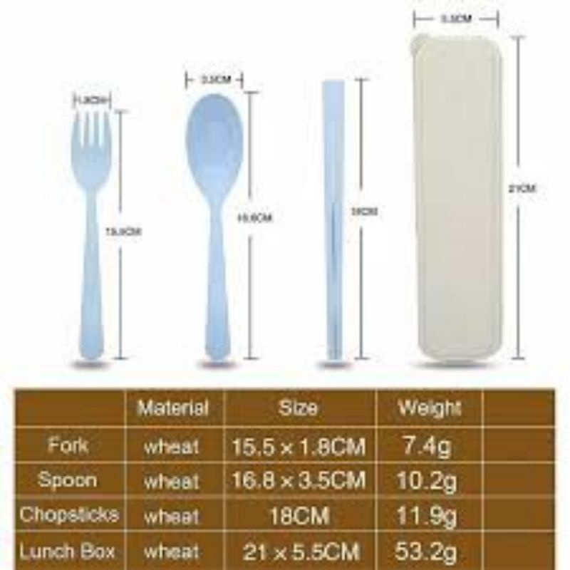 Motif Bintik 1 Set Alat Makan Sendok Garpu Plastik + Wadah