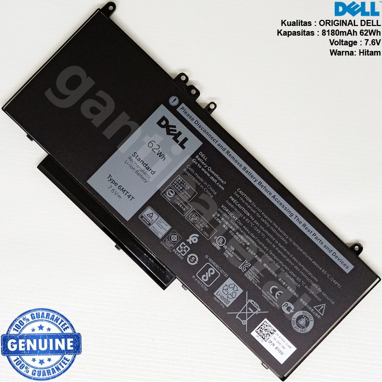 62WH 6MT4T Laptop Akku für Dell Latitude E5450 E5550 E5470 E5570 Latitude 12 5000 E5270 Dell