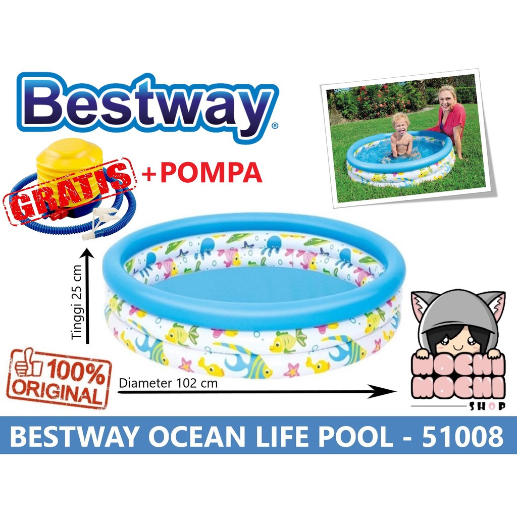 Jual Kolam Renang Anak Dan Bayi Bestway Ocean Life 51009 - Kolam Mandi ...