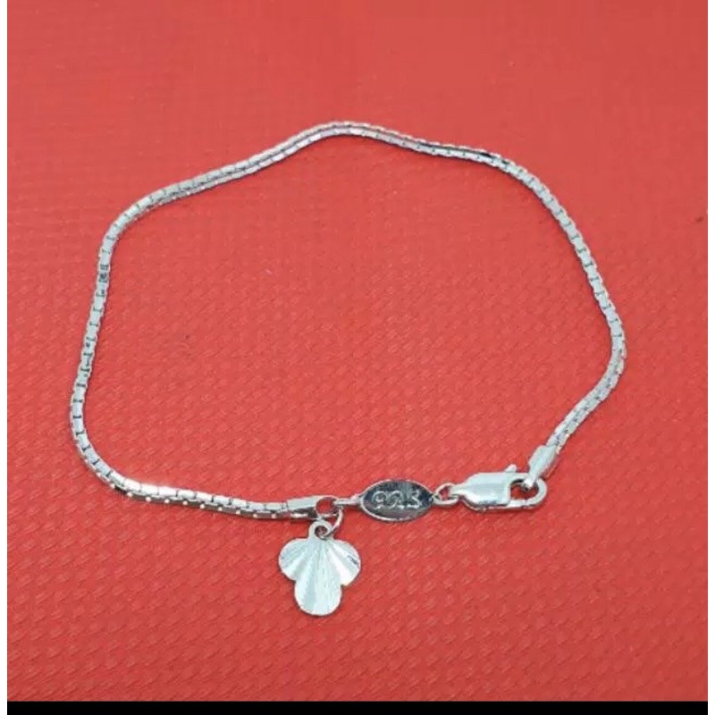 Gelang tangan italy santa gelang tangan wanita gelang perak 925 lapis emas putih