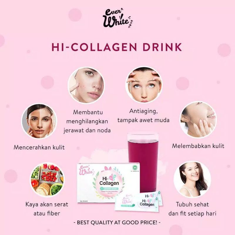 hi collagen everwhite isi 10 & 20 sachet