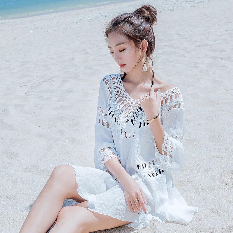 COCO Cardigan / OUTER BALI / CARDIGAN WHITE / OUTER WHITE BLACK / OUTER TRANSPARANT Cover Up Bikini Wanita