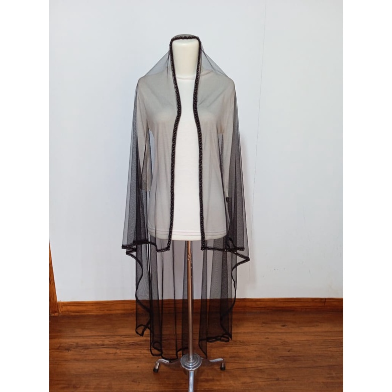 slayer pengantin HITAM kerudung pengantin hijab pengantin elegan | slayer pengantin murah