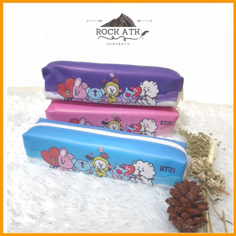 Bt21 Pensil Case Kotak Mini Tempat Pensil Kotak Pen alat tulis