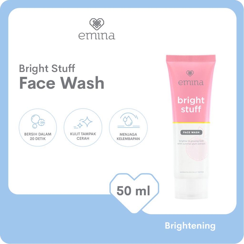 EMINA Bright Stuff Bundle Tone Up Cream dan Face Wash