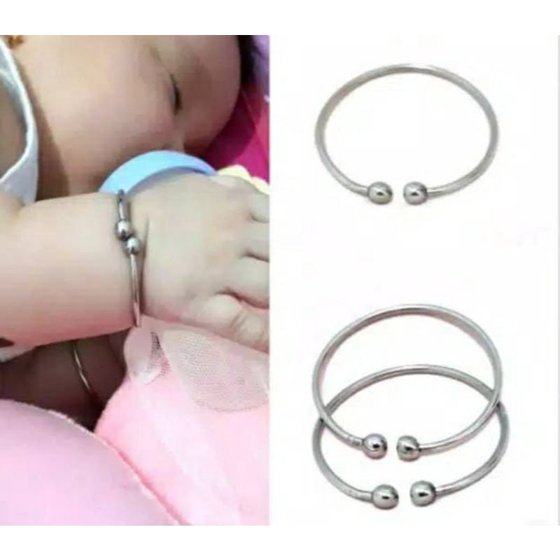 Gelang monel/gelang besi putih untuk bayi/anak²