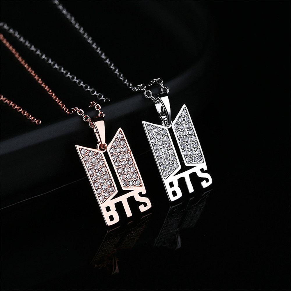 Kalung Wanita Nanas Baru Lapis Emas logo BTS Liontin Army