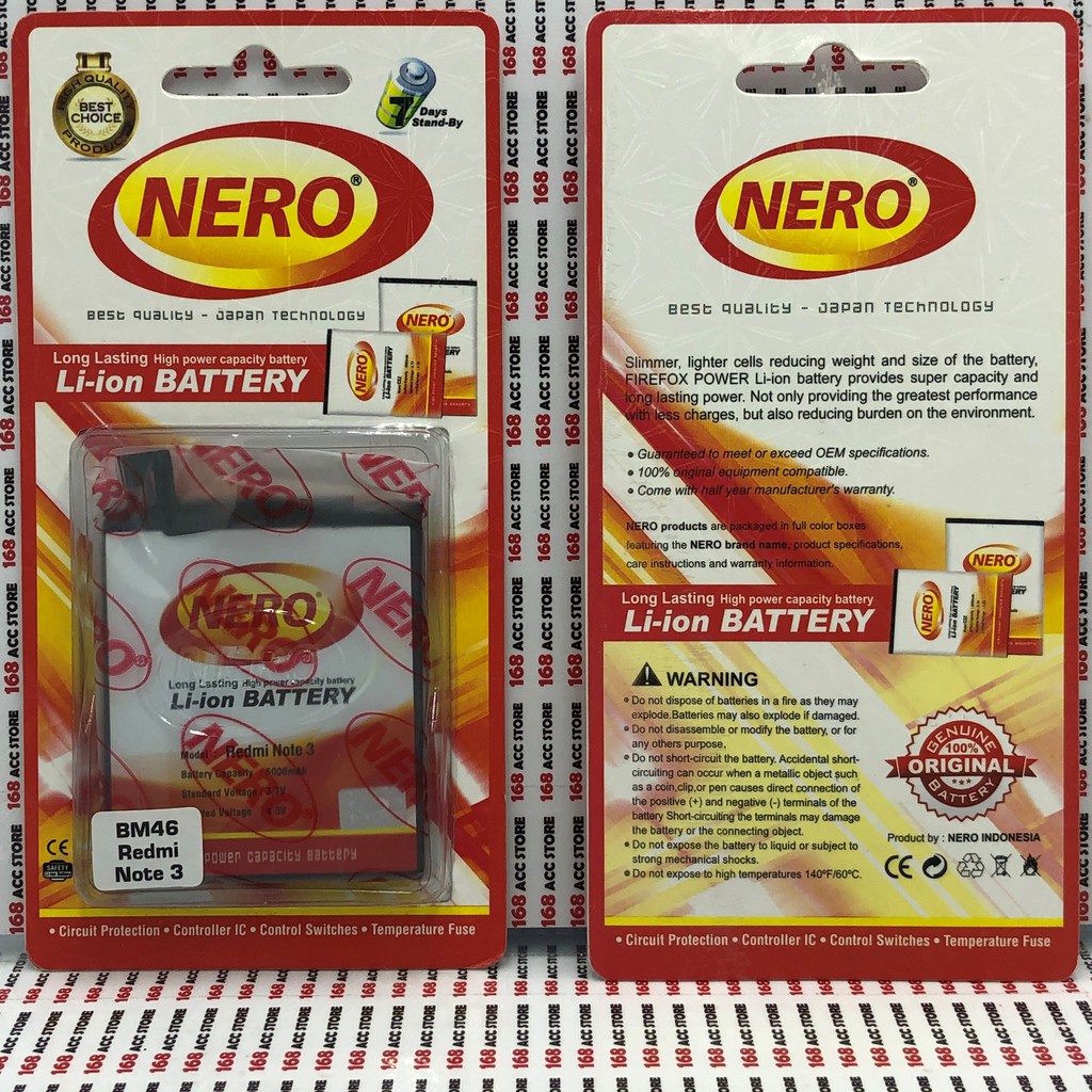 BATERAI XIAOMI REDMI NOTE 3 / PRO / BATERAI DOUBLE POWER XIAOMI REDMI NOTE 3 / BATERAI XIAOMI BM46
