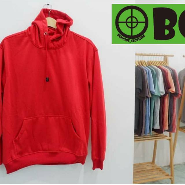 Hoodie polos merah cabe