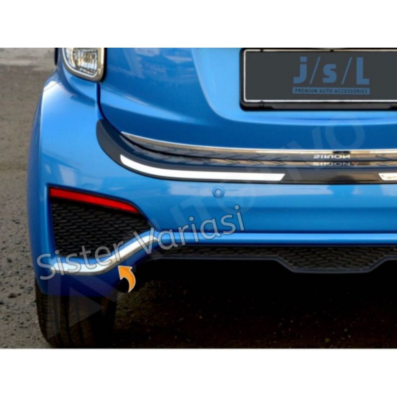 List Bumper Belakang Grand All New Sirion Chrome Jsl