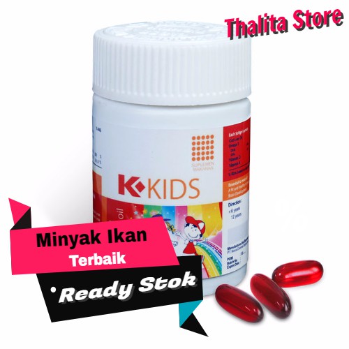 K Kids Omega Minyak Ikan Vitamin Untuk Kecerdasan Otak Remaja Berkualitas Shopee Indonesia