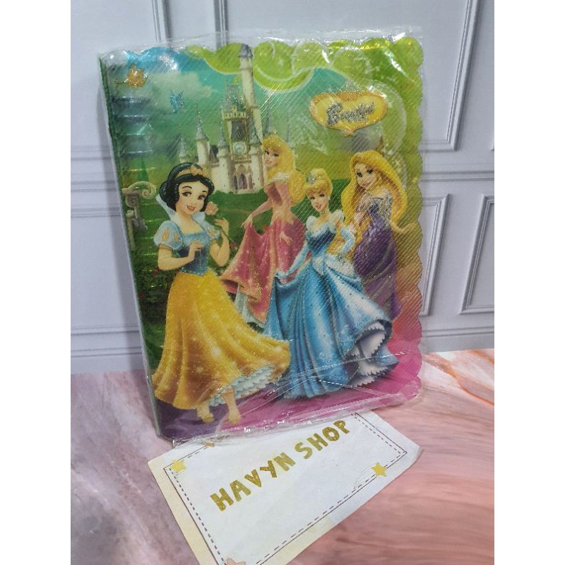 Map Binder/Binder Slip/binder Gliter/binder anak A5-Princess gliter