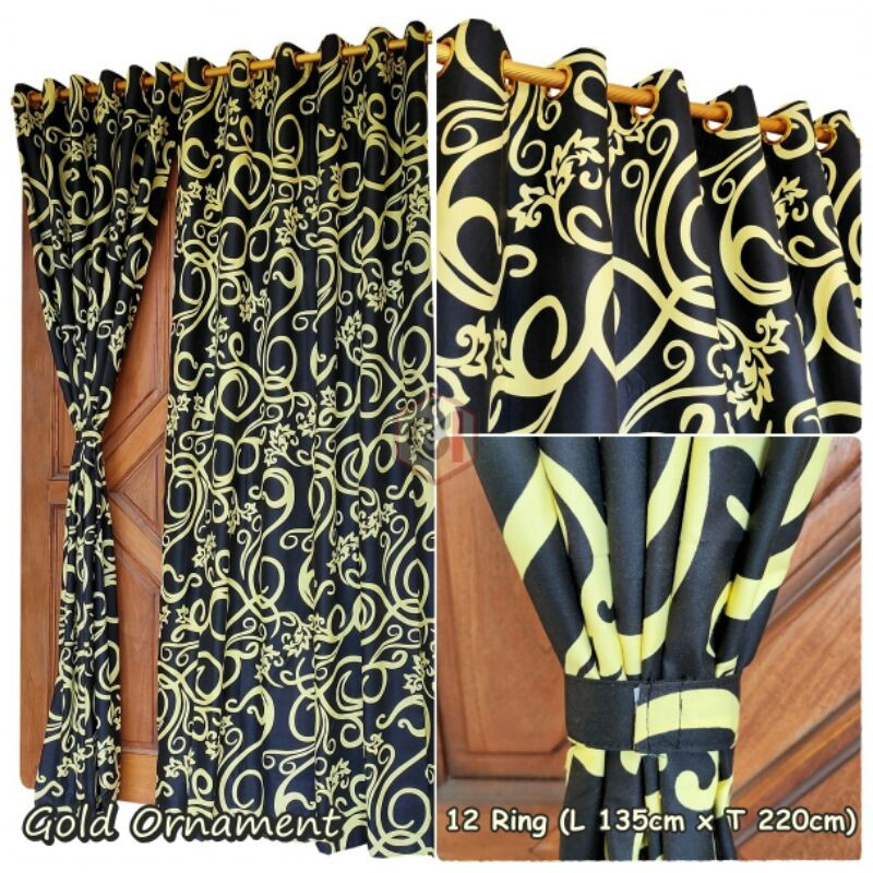 gorden smokering motif gold ornament