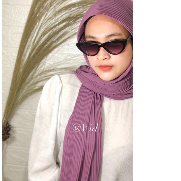 ❊ Hijab Pashmina Plisket/jilbab pashmina full plisket /plisket full banyak warna ➧